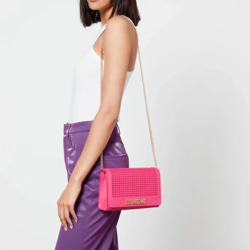 Crossbody Bags*Love Moschino Knots Chain Faux Leather Crossbody Bag