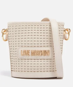 Bucket Bags*Love Moschino Knots Faux Leather Bucket Bag