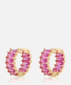 Jewellery Sets*Luv AJ Ballier Huggies Gold-Plated Crystal Earrings