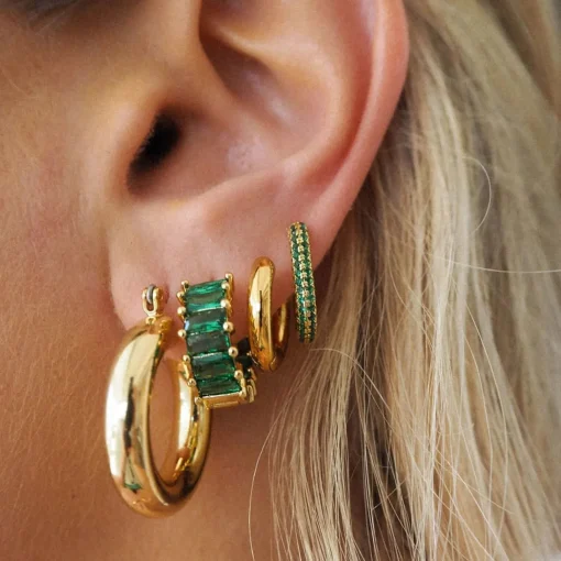 Jewellery Sets*Luv AJ Ballier Huggies Gold-Plated Crystal Earrings