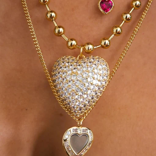 Jewellery Sets*Luv AJ X For Love And Lemons Heart Gold-Plated Necklace