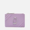 Purses And Cardholders*Marc Jacobs The Glam Shot Logo-Detailed Leather Wallet Regal Orchid