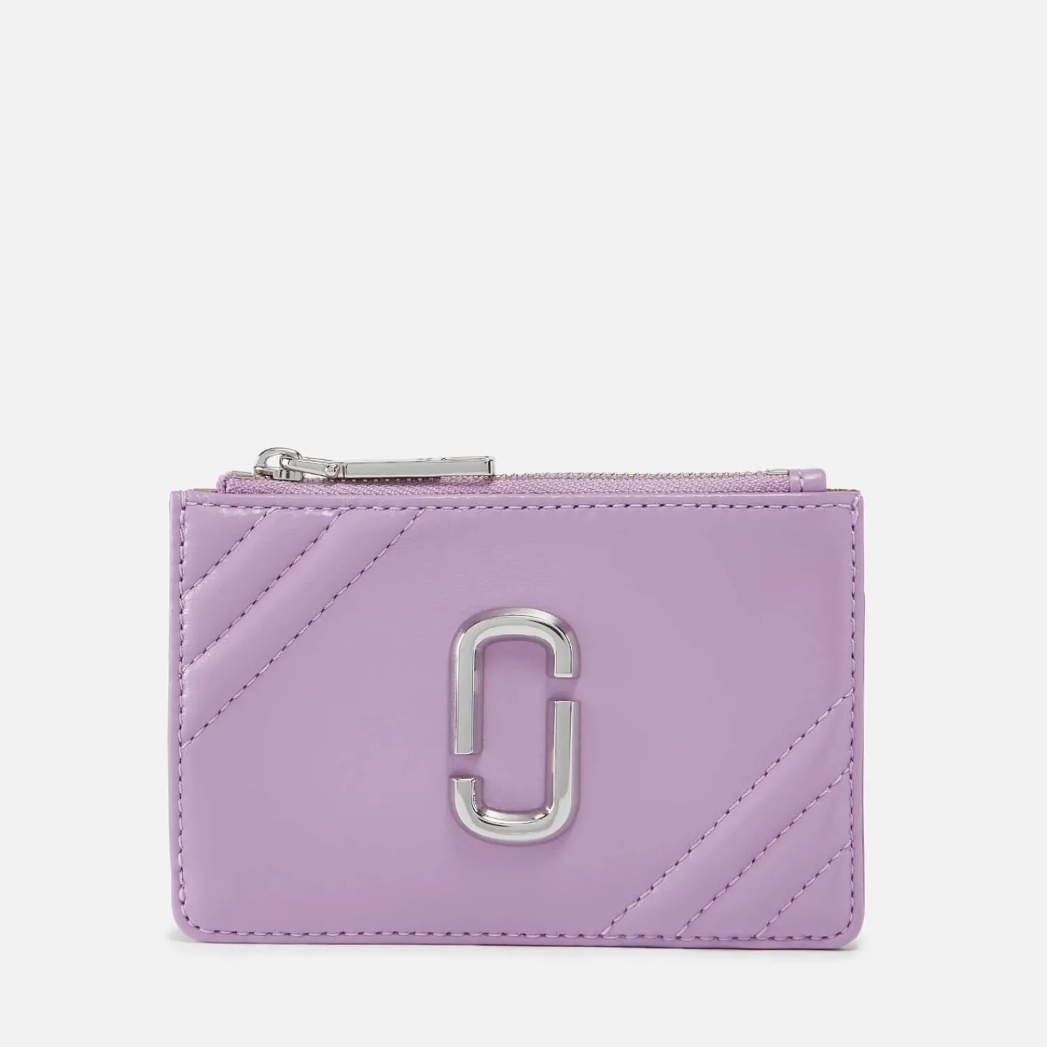 Purses And Cardholders*Marc Jacobs The Glam Shot Logo-Detailed Leather Wallet Regal Orchid