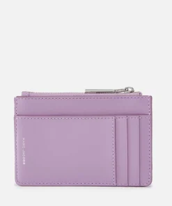 Purses And Cardholders*Marc Jacobs The Glam Shot Logo-Detailed Leather Wallet Regal Orchid