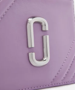 Purses And Cardholders*Marc Jacobs The Glam Shot Logo-Detailed Leather Wallet Regal Orchid