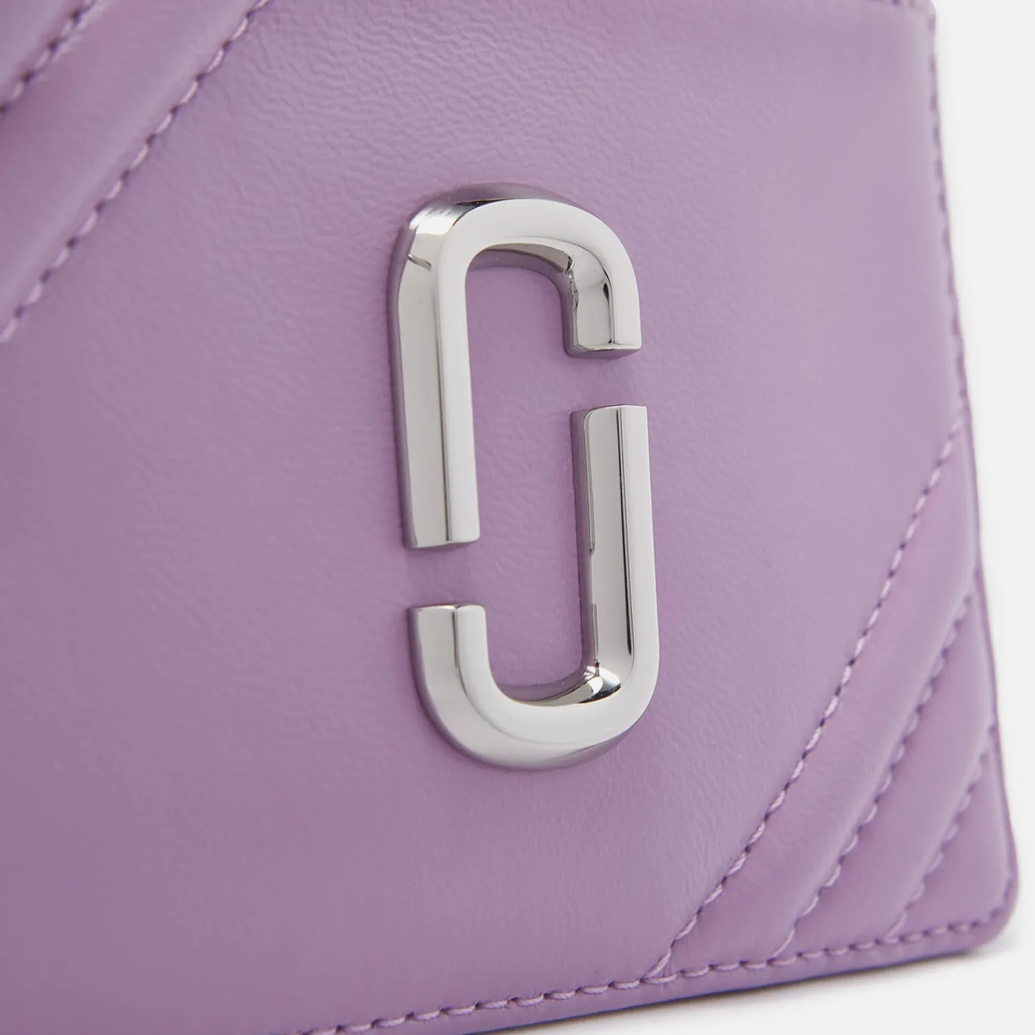 Purses And Cardholders*Marc Jacobs The Glam Shot Logo-Detailed Leather Wallet Regal Orchid