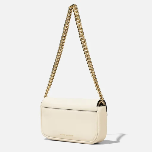 Mini Bags*Marc Jacobs The J Marc Mini Leather Shoulder Bag Cloud White