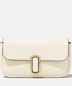 Mini Bags*Marc Jacobs The J Marc Mini Leather Shoulder Bag Cloud White