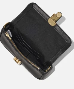 Mini Bags*Marc Jacobs The J Marc Mini Leather Shoulder Bag Black