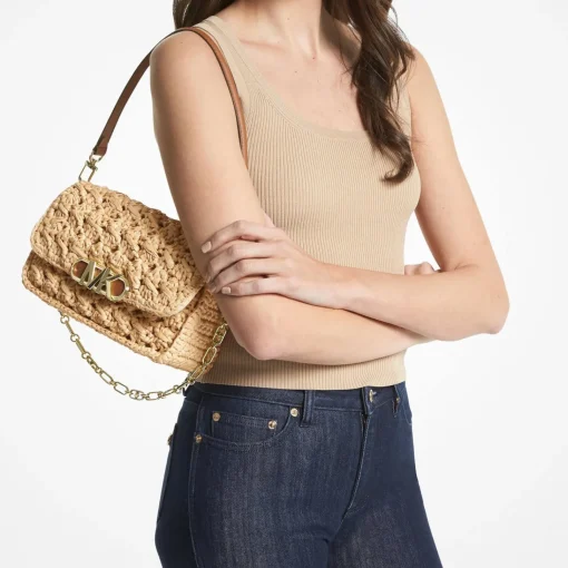Shoulder Bags*MICHAEL Michael Kors Parker Medium Rattan Shoulder Bag