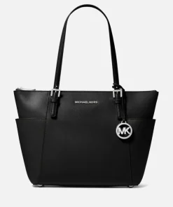 Tote Bags*MICHAEL Michael Kors Women's Jet Set East West Top Zip Tote Bag - Black