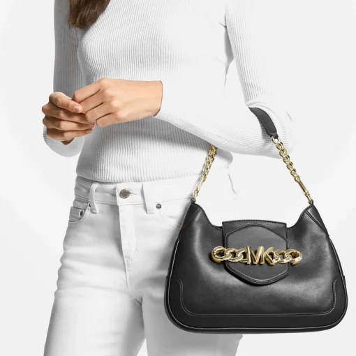 Shoulder Bags*MICHAEL Michael Kors Women's Hally Medium Conv Shoulder Bag - Black
