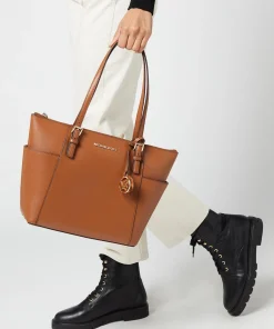 Tote Bags*MICHAEL Michael Kors Women's Jet Set Pocket Tote - Luggage