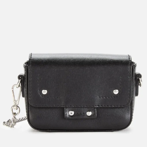 Shoulder Bags*Nunoo Women's Mini Honey Florence Lwg Leather Shoulder Bag - Black