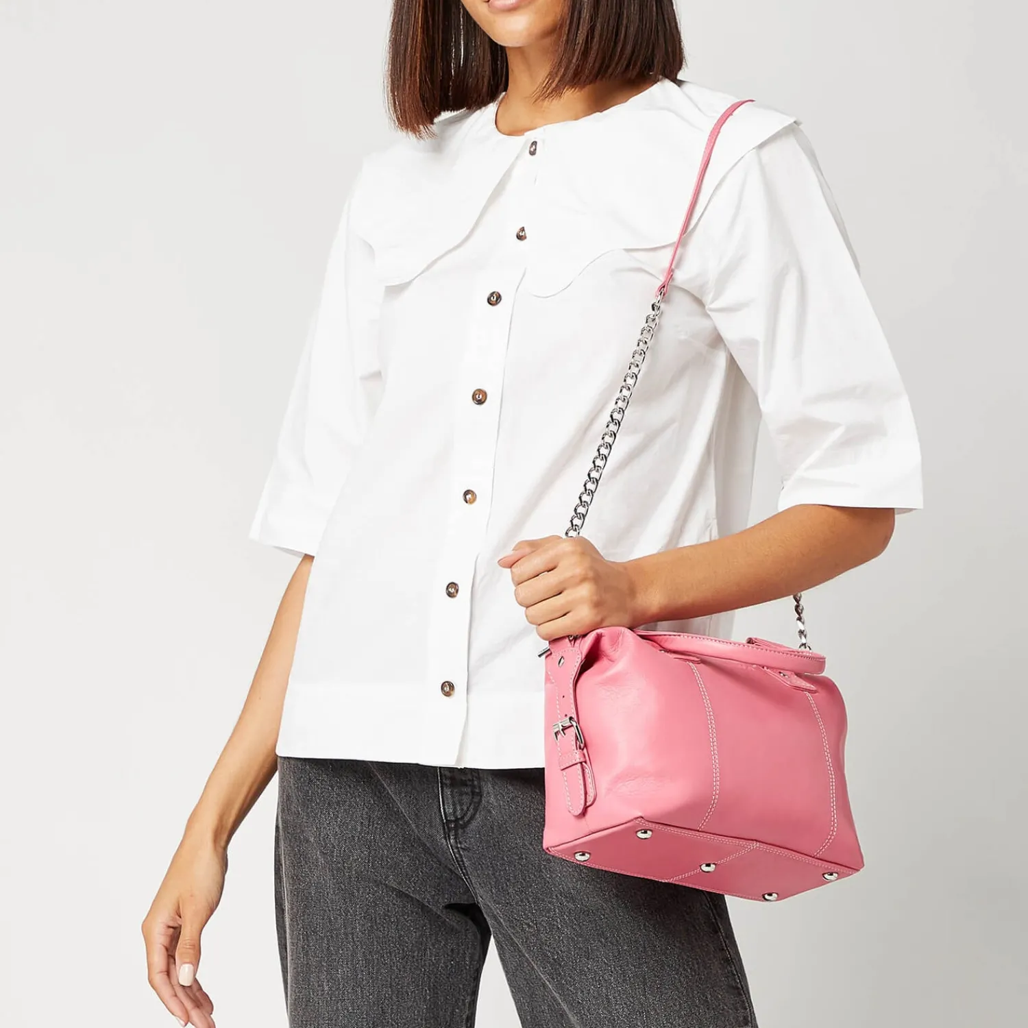 Shoulder Bags*Nunoo Women's Small Bobby Silky - Pink