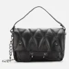 Shoulder Bags*Nunoo Women's Small Honey Silky Padded Shoulder Bag - Black