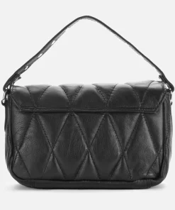 Shoulder Bags*Nunoo Women's Small Honey Silky Padded Shoulder Bag - Black