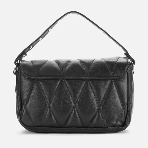 Shoulder Bags*Nunoo Women's Small Honey Silky Padded Shoulder Bag - Black