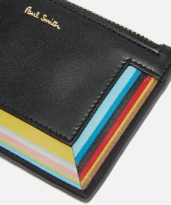 Purses And Cardholders*Paul Smith Stripe Zipped Leather Card Holder