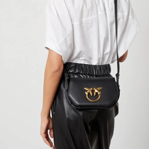 Mini Bags*Pinko Love Click Exagon Mini Vitello Leather Crossbody Bag