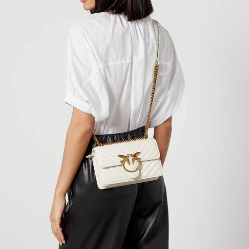 Mini Bags*Pinko Love One Mini Leather Cross-Body Bag