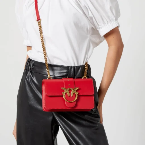 Mini Bags*Pinko Love One Mini Vitello Seta Leather Bag