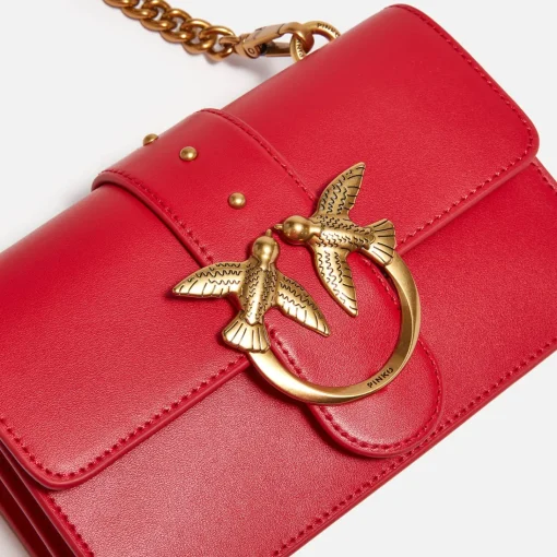 Mini Bags*Pinko Love One Mini Vitello Seta Leather Bag