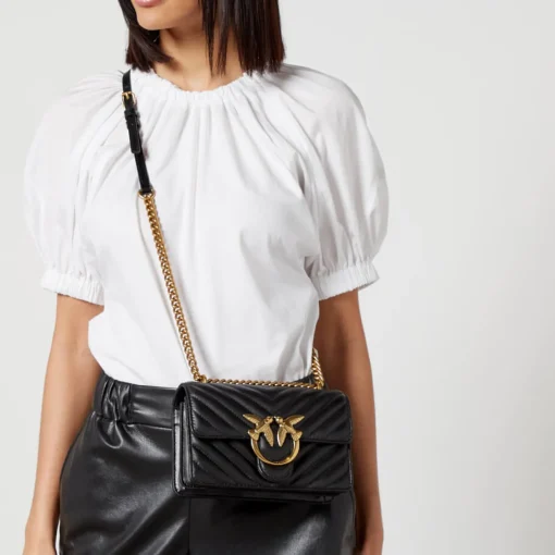 Mini Bags*Pinko Love One Sheep Nappa Mini Leather Bag