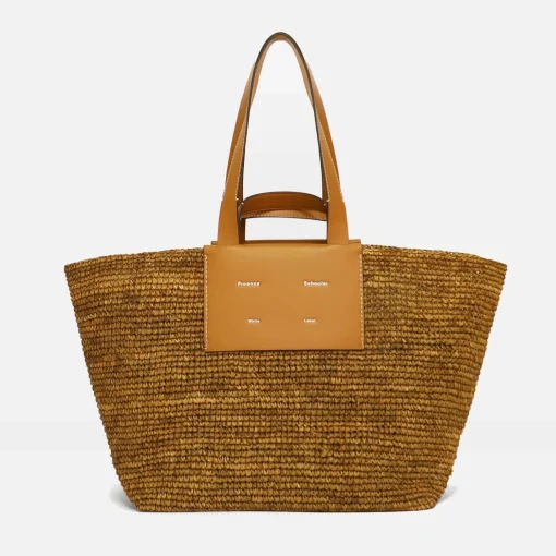 Tote Bags*Proenza Schouler White Label Women's Large Morris Rafia Tote Bag - Honey