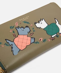 Purses And Cardholders*Radley Puffy Jacket Large Zip Around Matinee Leather Wallet