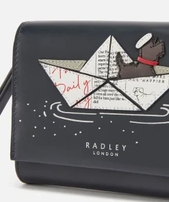 Purses And Cardholders*Radley Sail Away Graphic Flapover Leather Purse
