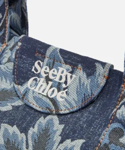 Tote Bags*See By Chloe Laetizia Jacquard-Denim Tote Bag
