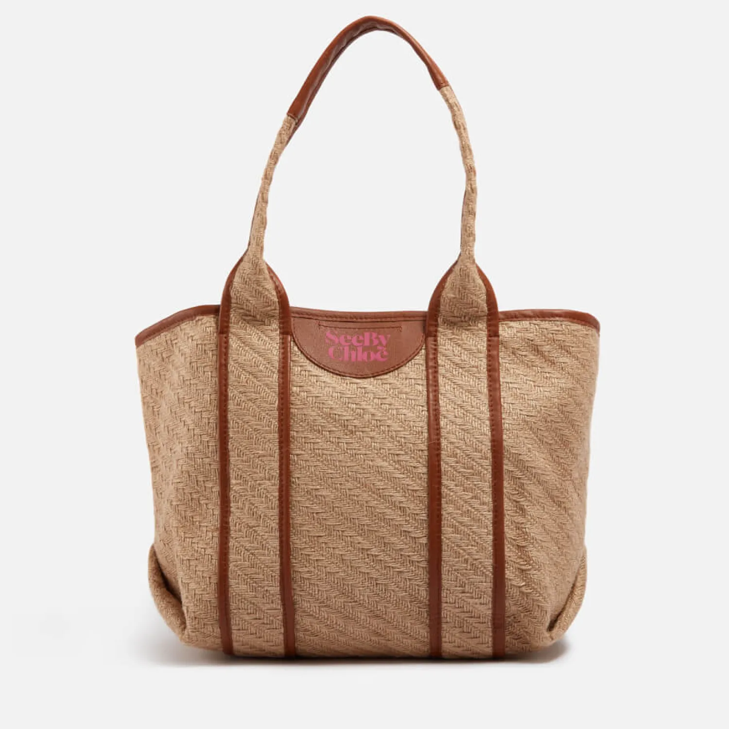 Tote Bags*See By Chloe Laetizia Small Jute Tote Bag