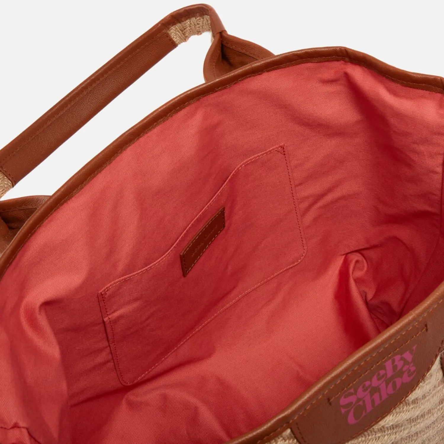 Tote Bags*See By Chloe Laetizia Small Jute Tote Bag