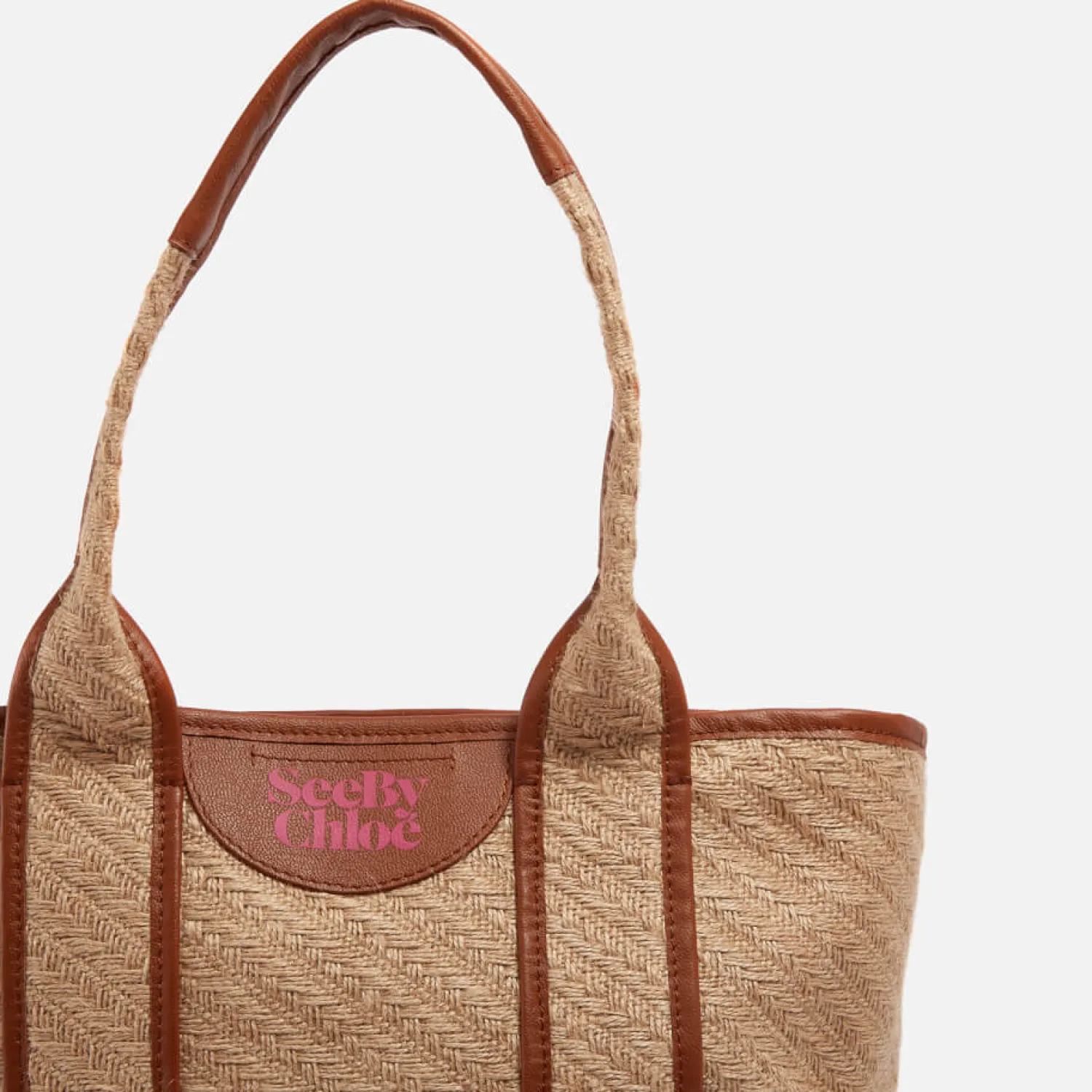 Tote Bags*See By Chloe Laetizia Small Jute Tote Bag