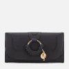 Purses And Cardholders*See By Chloe Women's Hana Large Wallet - Black