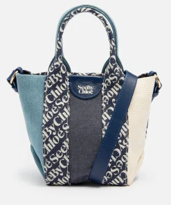 Mini Bags*See By Chloe Women's Laetizia Mini Tote Bag - Royal Navy