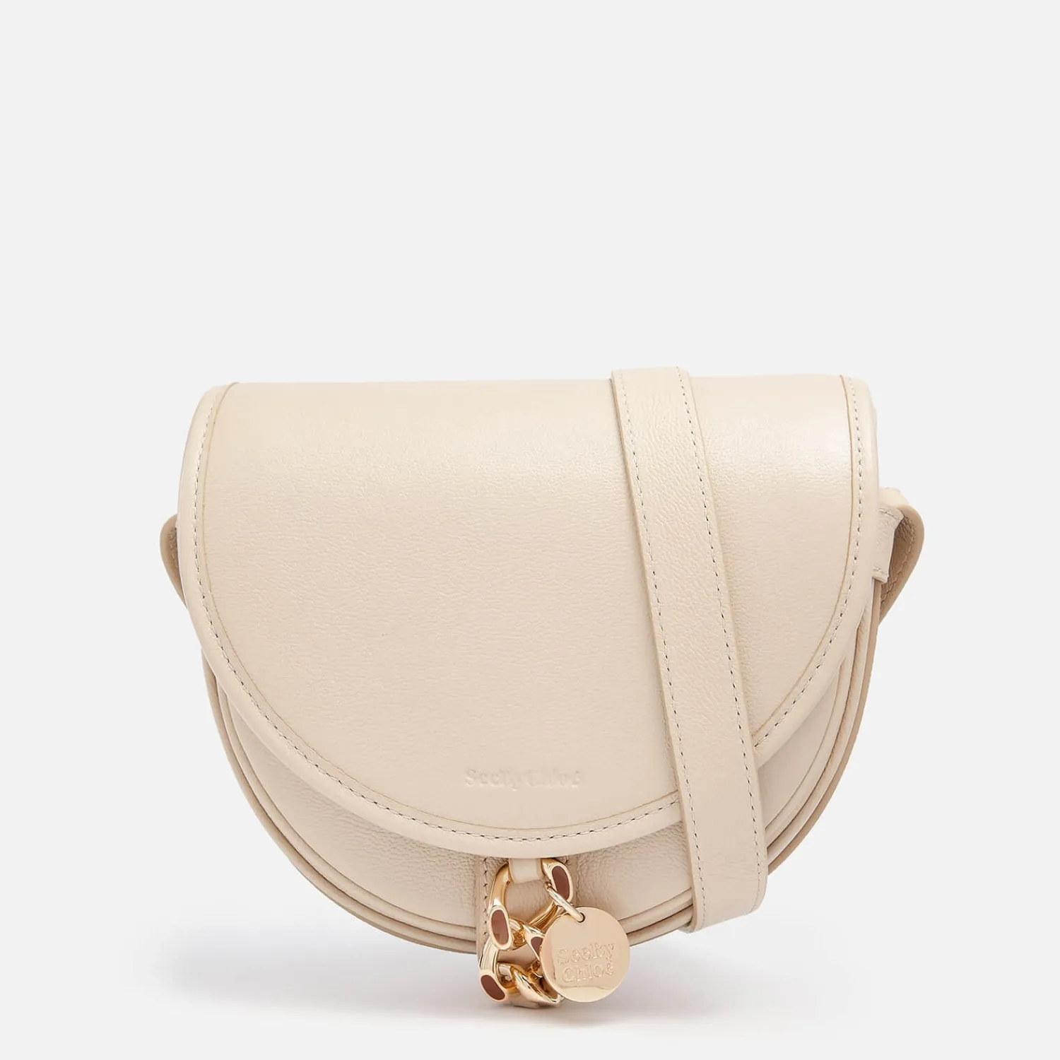 Shoulder Bags*See By Chloe Women's Small Mara Saddle Bag - Cement Beige