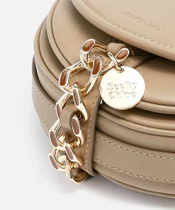 Shoulder Bags*See By Chloe Women's Small Mara Saddle Bag - Motty Grey