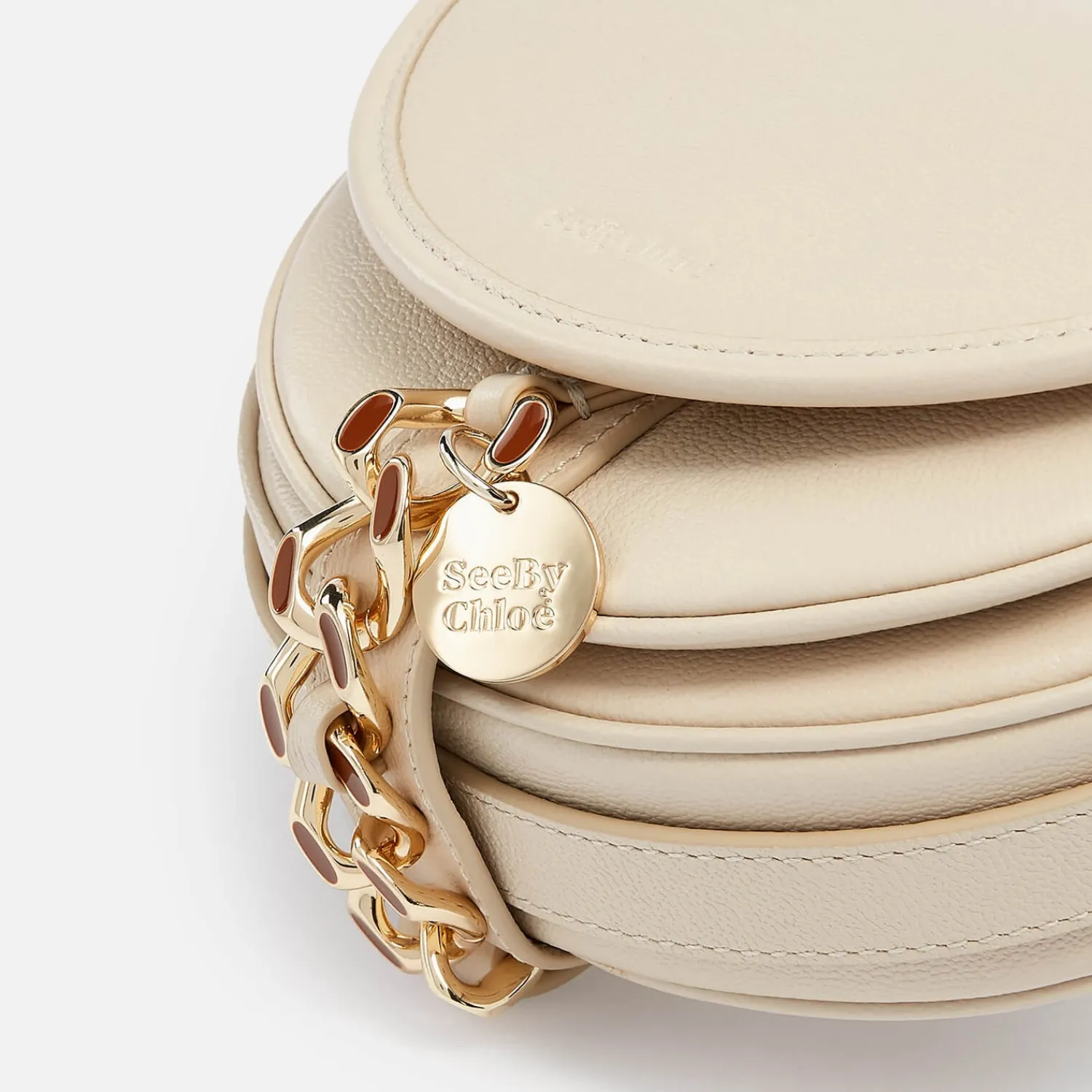 Shoulder Bags*See By Chloe Women's Small Mara Saddle Bag - Cement Beige