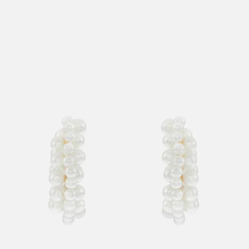 Earrings*Shrimps Cooper Faux Pearl Hoop Earrings