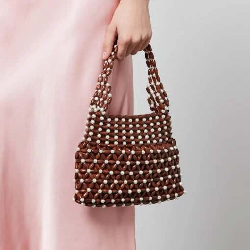 Shoulder Bags*Shrimps Quinn Wooden Bead And Faux Pearl Bag