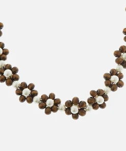 Necklaces*Shrimps Ross Floral Faux Pearl And Beaded Necklace