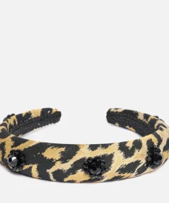 Hair Accessories*Sister Jane Hallie Embellished Leopard-Jacquard Headband