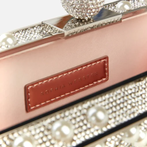 Clutch Bags*Sophia Webster Women's Clara Crystal Box Bag - Silver/Pearl