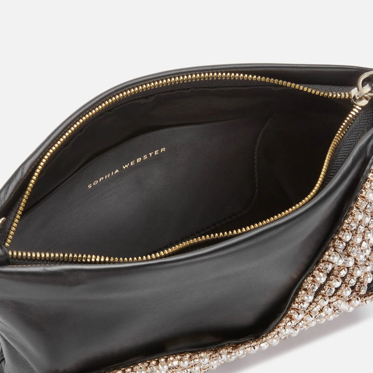 Clutch Bags*Sophia Webster Women's Flossy Crystal Clutch - Black & Pearl