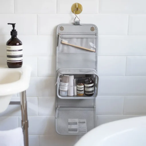 Jewellery Stands & Boxes*Stackers Hanging Wash Bag - - Small Pebble Grey
