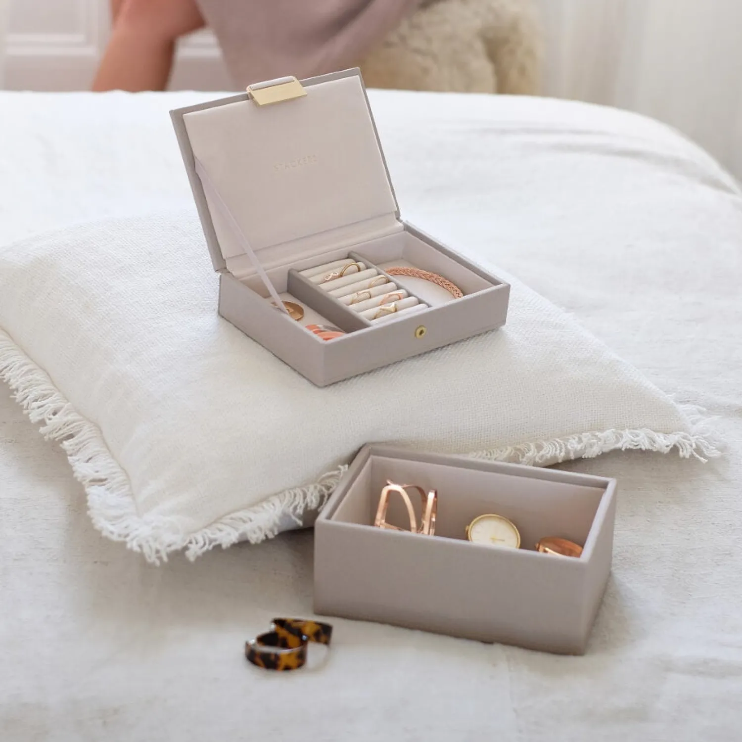 Jewellery Stands & Boxes*Stackers Mini 2 Set Jewellery Box - Taupe