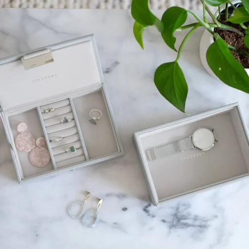 Jewellery Stands & Boxes*Stackers Mini 2 Set Jewellery Box - Pebble Grey