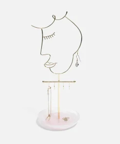 Jewellery Stands & Boxes*Stackers Rose Quartz Effect 5 Hook Face Jewellery Stand